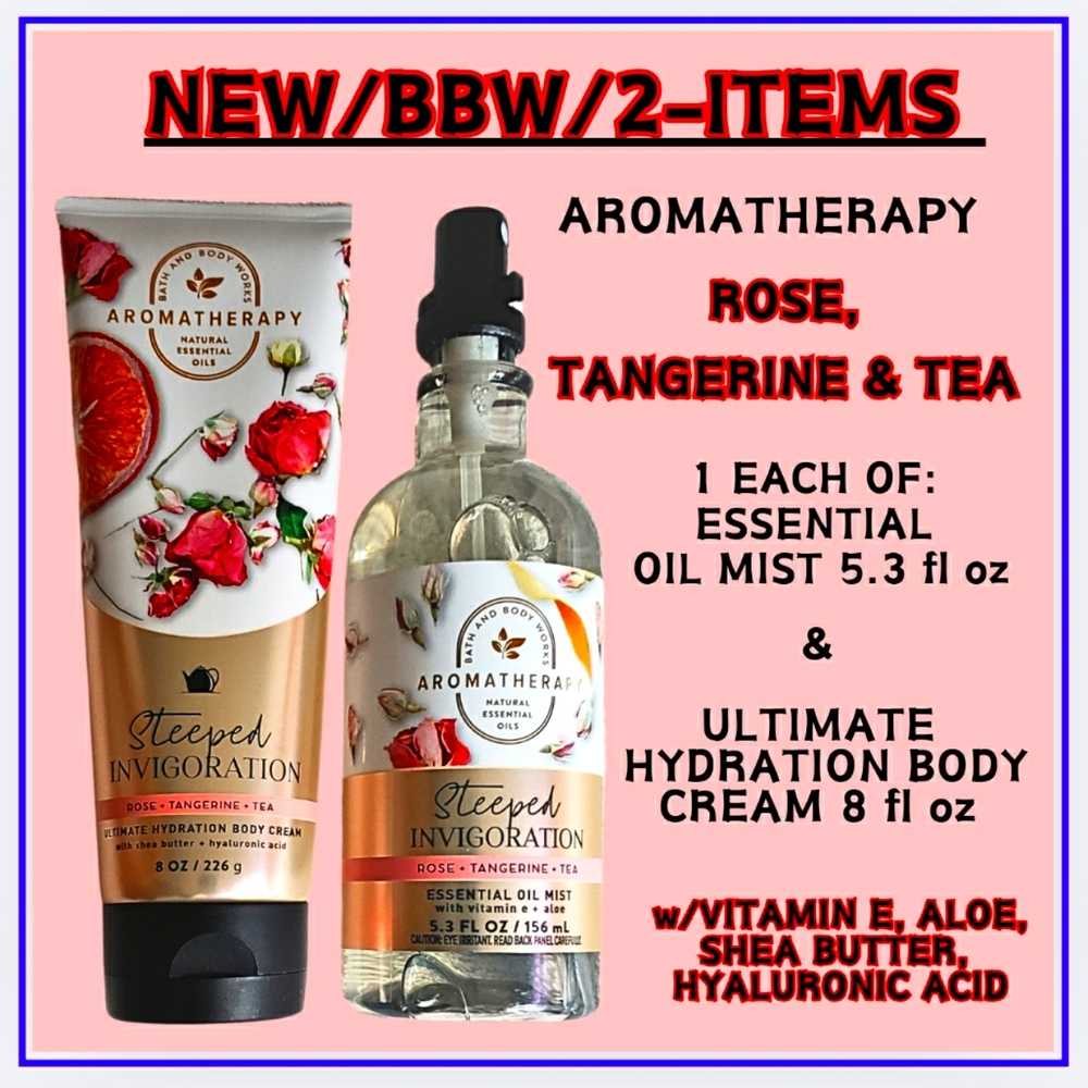 🔥2-ITEMS-NEW/BBW AROMATHERAPY MIST & BODY CREAM